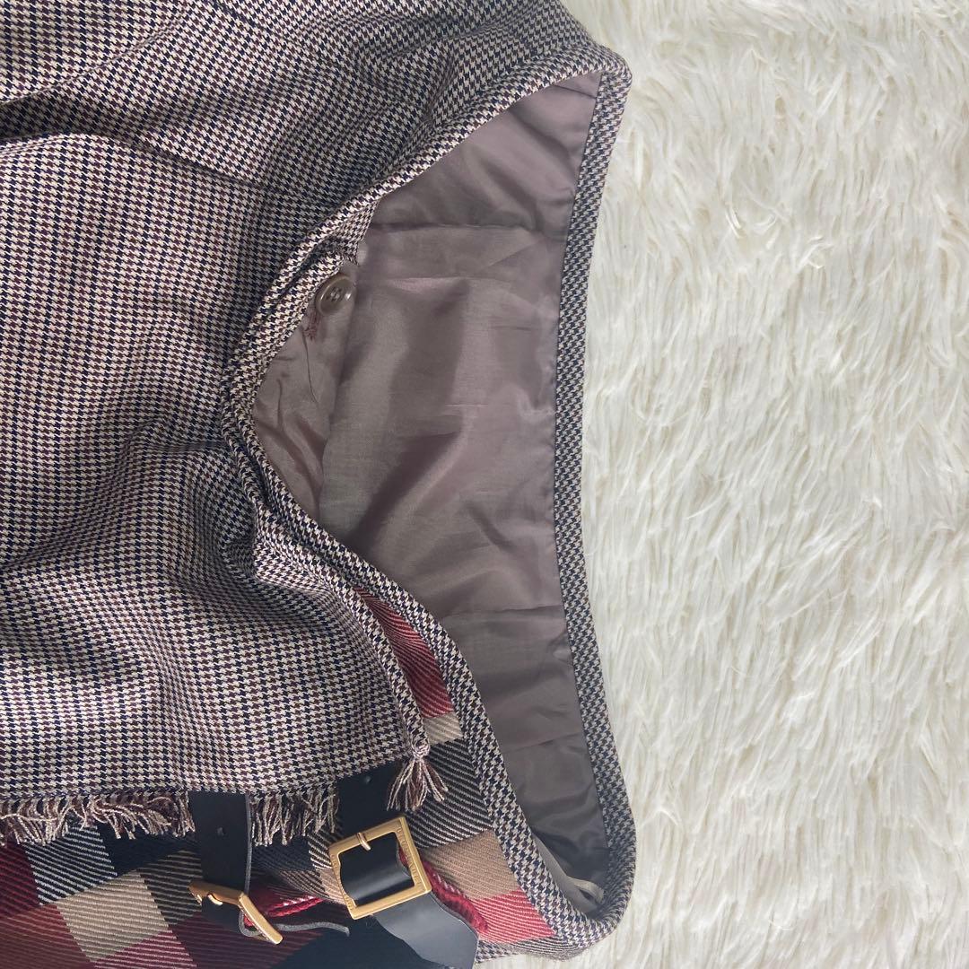 【美品】ブルーレーベルクレストブリッジ スカート　ロングスカート チェック