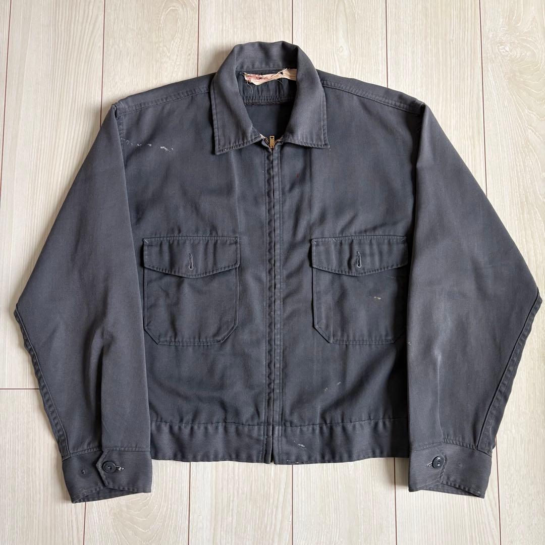 50s vintage ワークジャケット ギャバジン レーヨン混 2ndタイプ