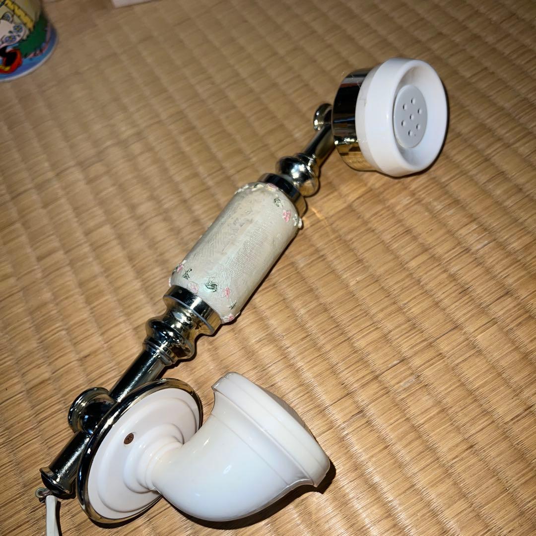 【貴重】レトロ電話 花柄装飾