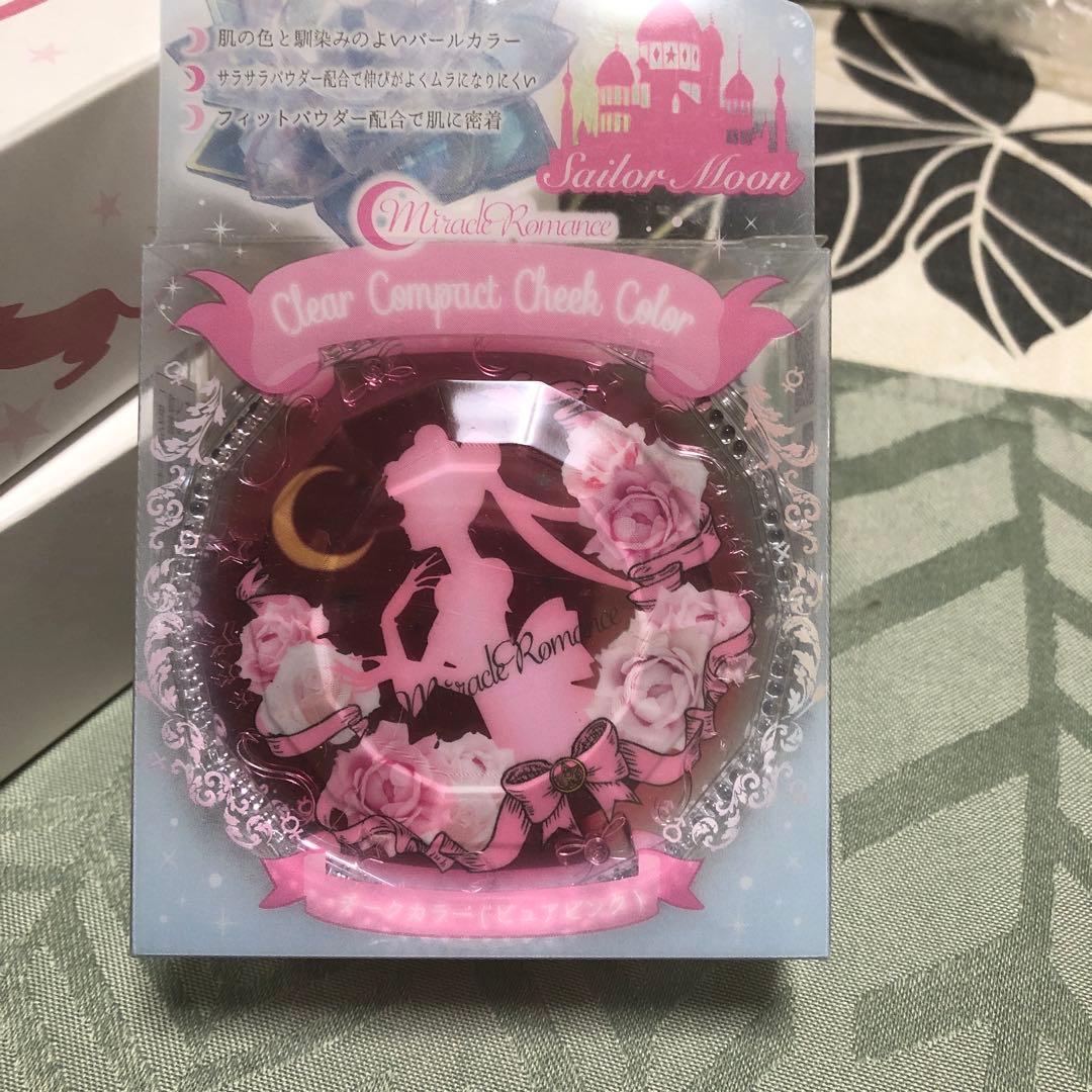 【限定】ミラクルロマンス　クリアコンパクトチーク ピュアピンク&チークブラシ2本