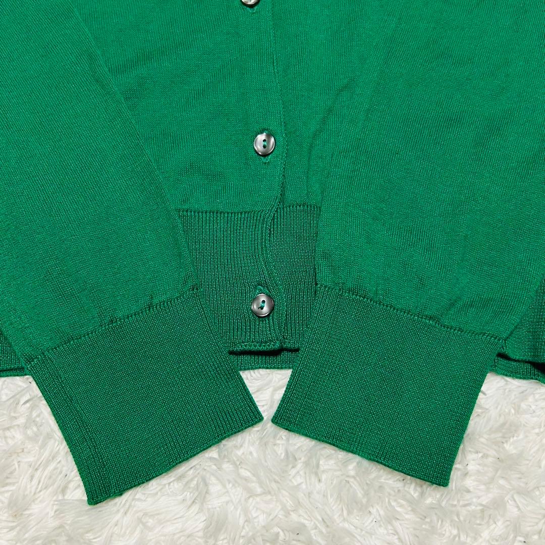 タグ付 未使用級JOHN SMEDLEY クルーネックカーディガン S