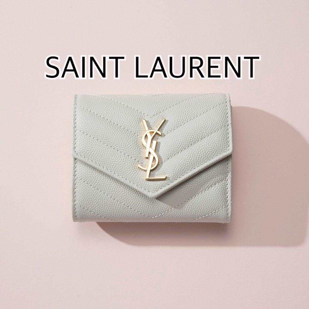 サンローランSAINT LAURENT ミニウォレット　カサンドラ　三つ折り財布