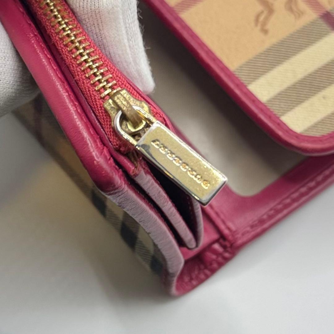 Burberry バーバリー チェック柄 三つ折り財布