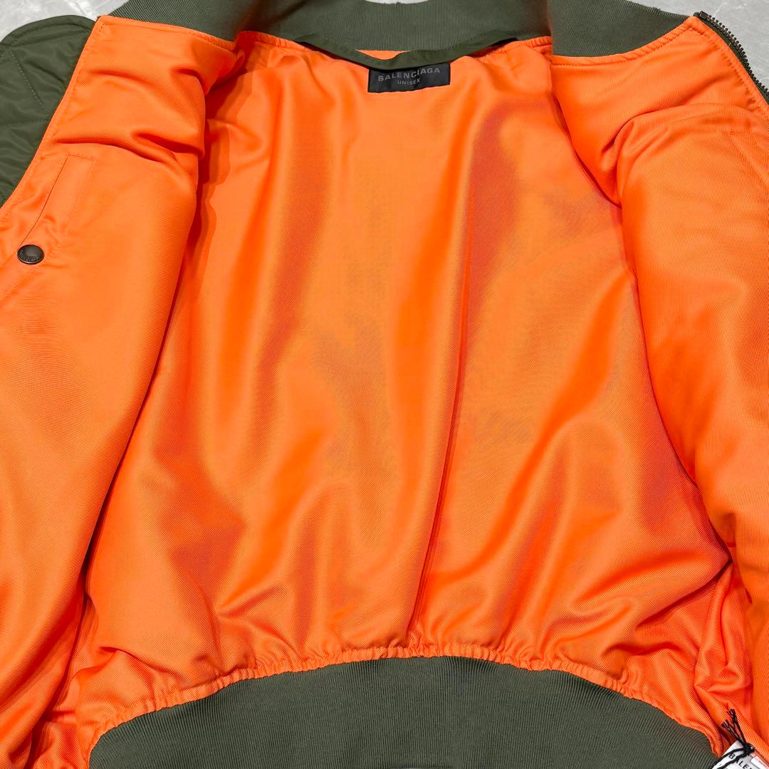 【BALENCIAGA】OFF SHOULDER BOMBER XS
