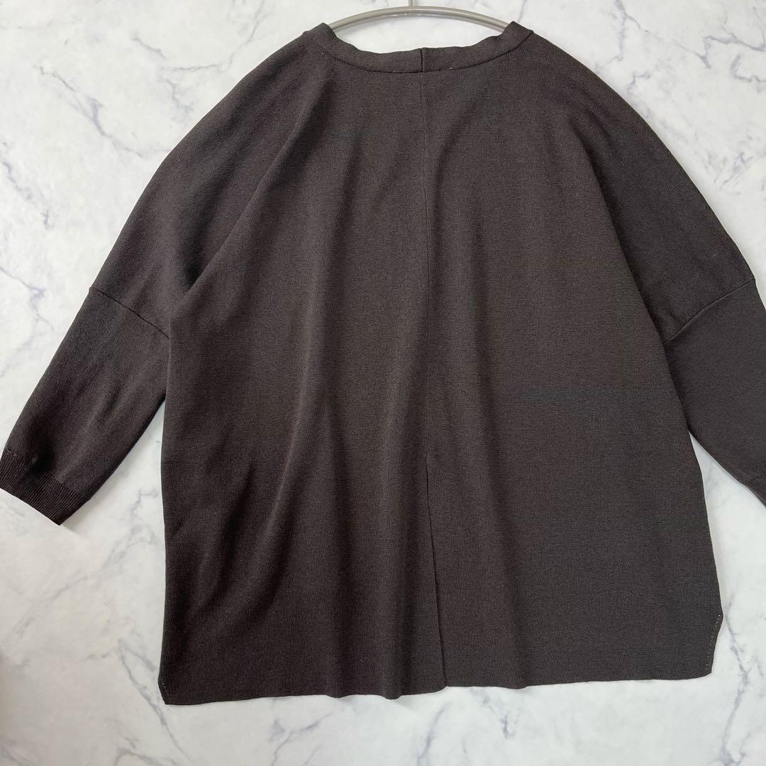 【美品✨】BEARDSLEY サラッとカーディガン　ダークグレー