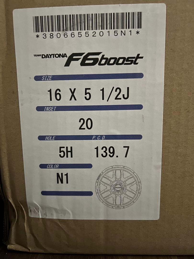 未使用　RAYS F6Boost ジムニー64専用 ブラック　16インチ　2本