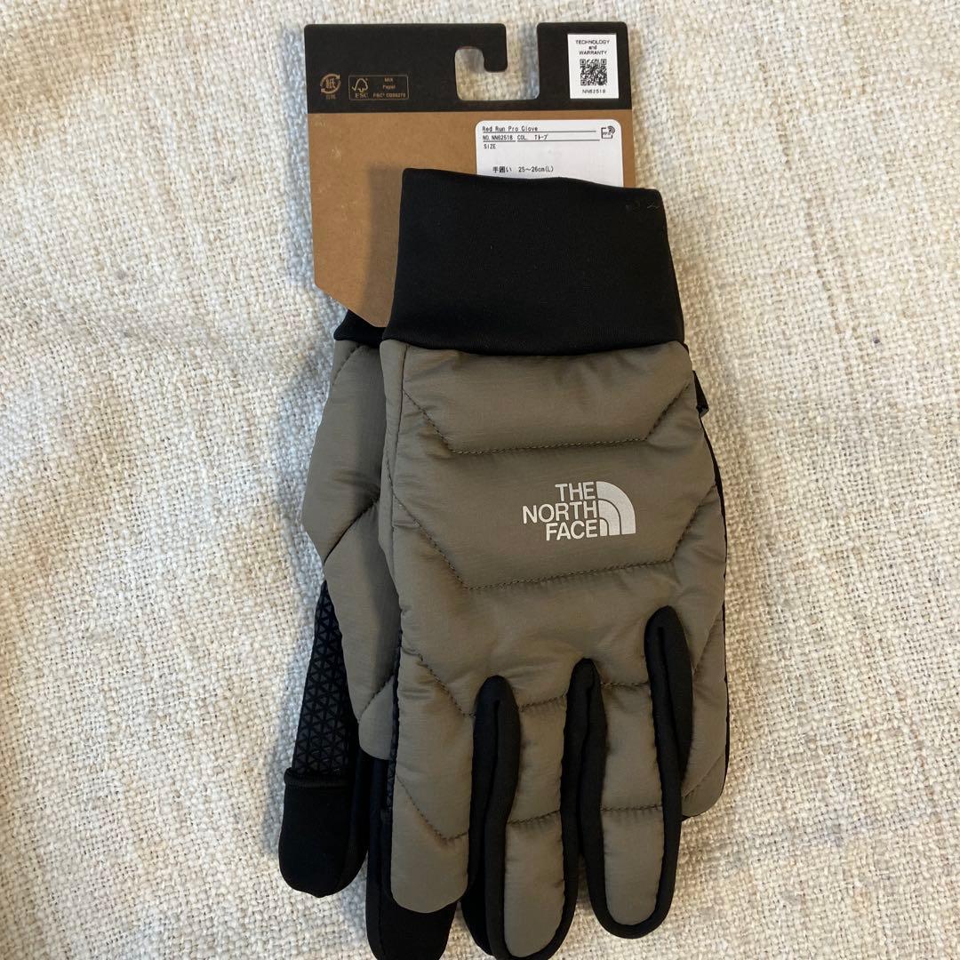 THE NORTH FACE レッドランプログローブ　L サイズ