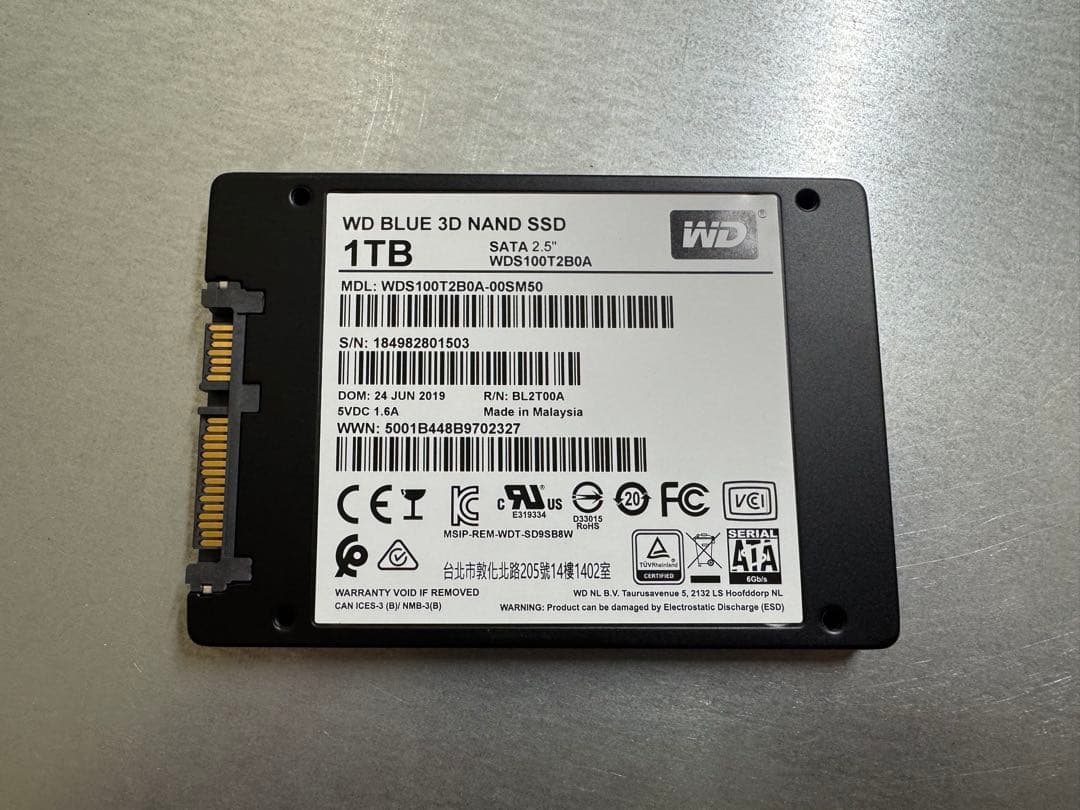 内蔵型SSD WD Blue 1TB SSD