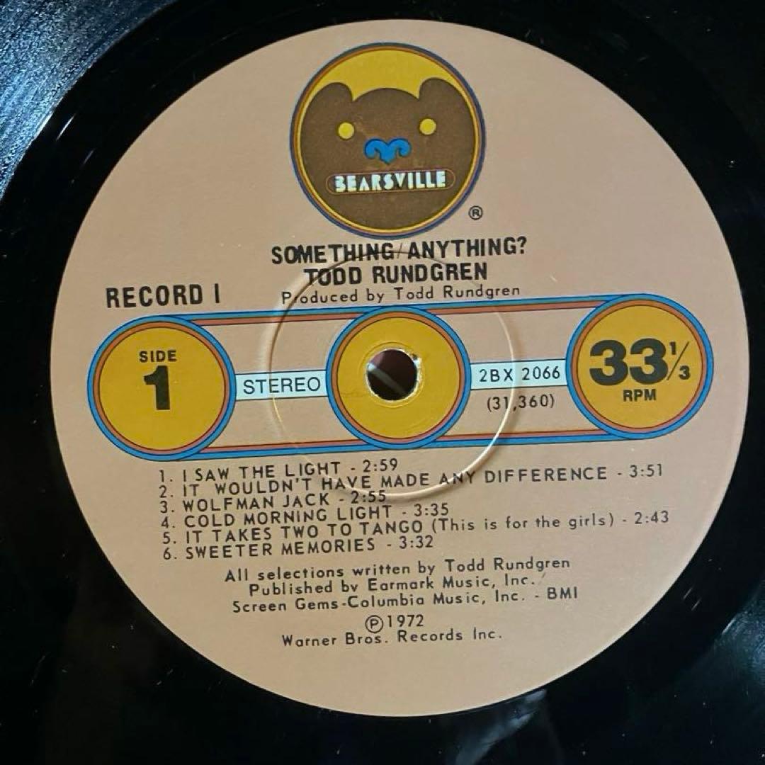 US盤 Todd Rundgren/Something/Anything?LP