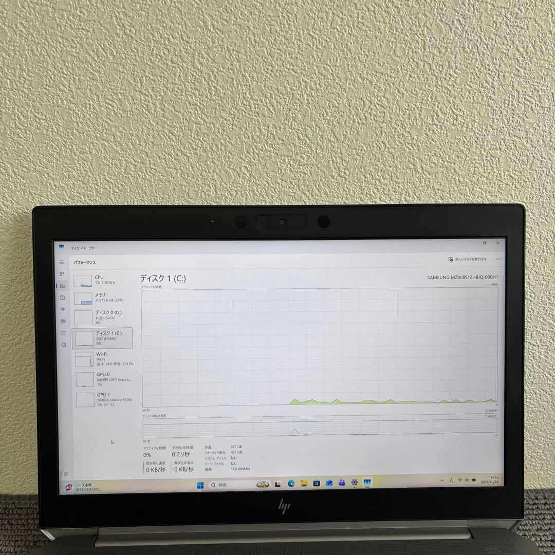 HP ZBook 15 G6 i7-9750H メモリ16GB #M6546
