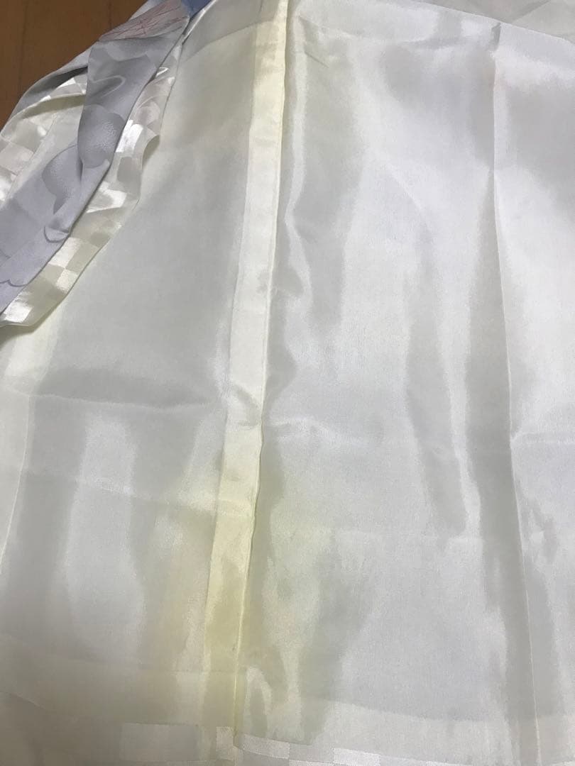 お宮参り着物　男の子　正絹　産着　グレー×紺 鷹と扇子‼️