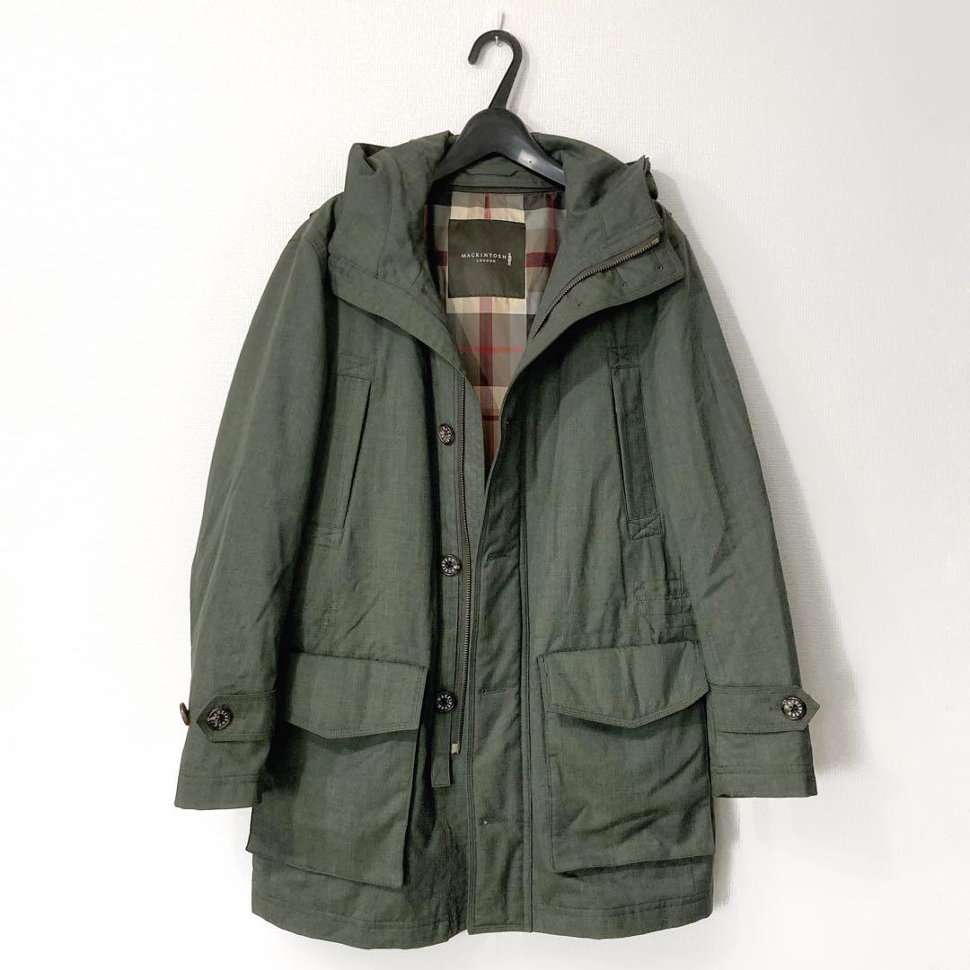 SH 美品✨マッキントッシュ ダウンライナー付きモッズコート チェック柄