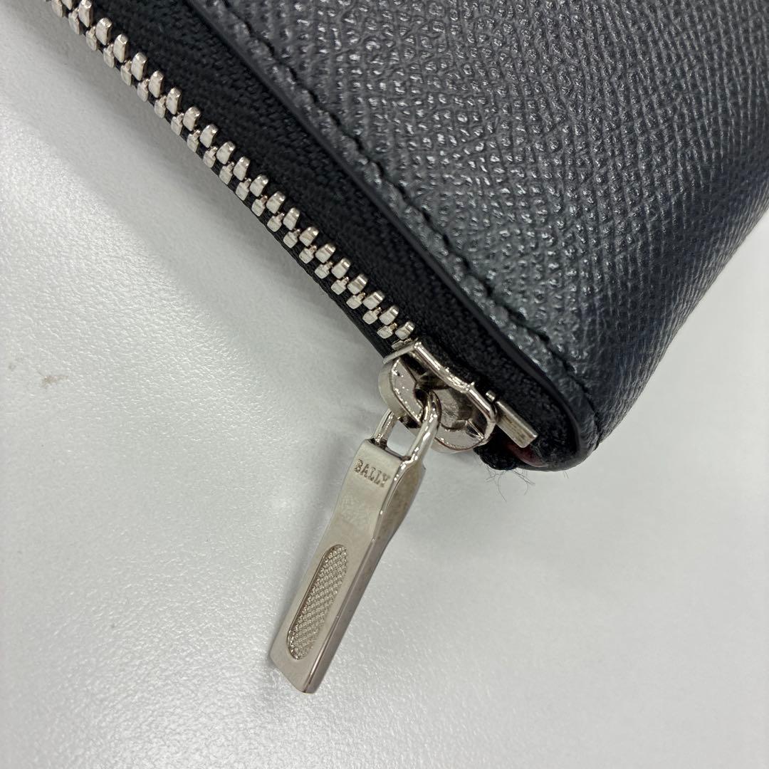 BALLY バリー　ラウンドジップ 黒 二つ折り財布