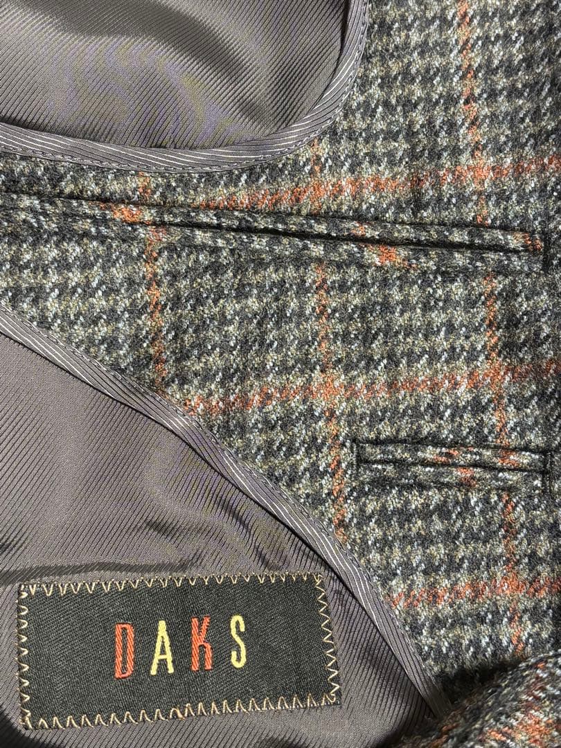 未使用 DAKS ダックス メンズ ジャケット ブレザー 羊毛 カシミヤ BB3