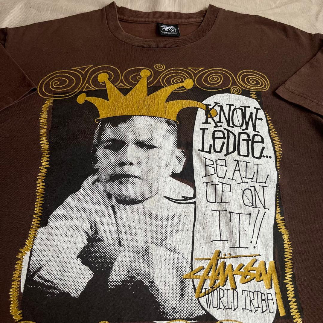 “かっさんさま専用”old stussy プリント Tシャツ ブラウン 00s