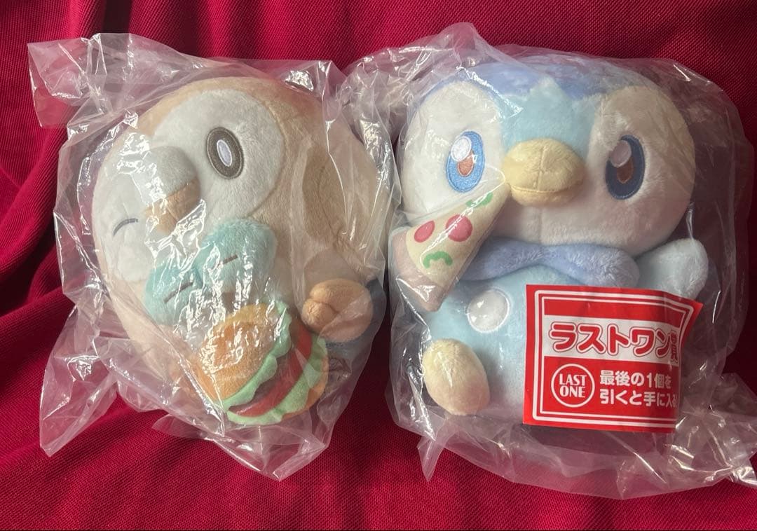 ポケモン　ポケピース　一番くじ　ぬいぐるみ　モクロー　ポッチャマ　ラストワン