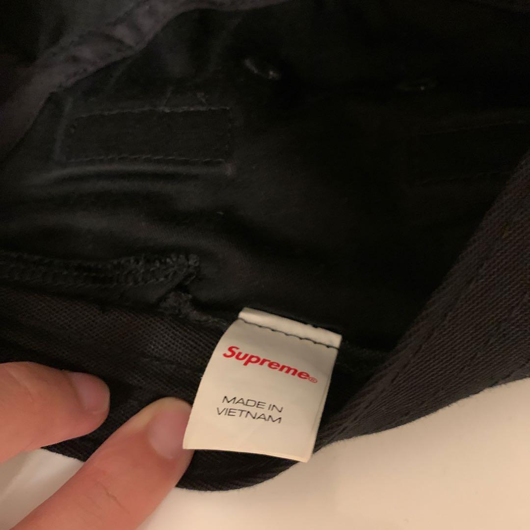 帽子 Supreme black cap