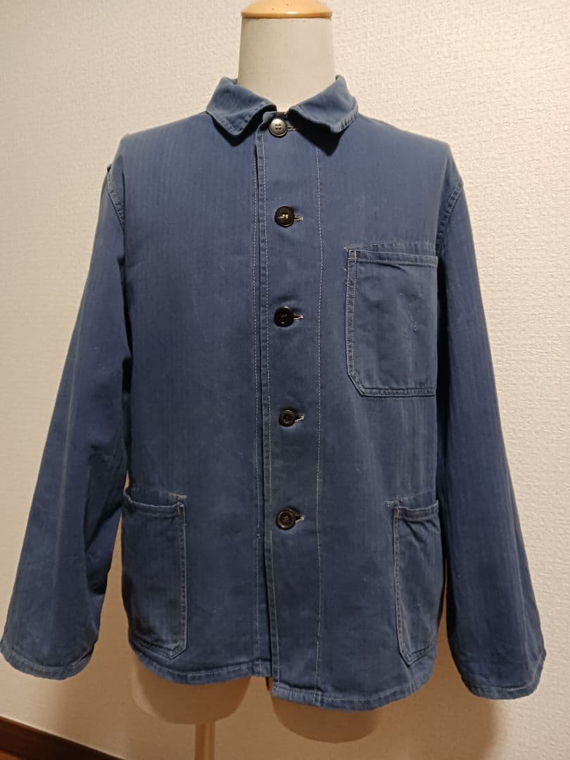 50s ユーロ ワークジャケット ビンテージ ヘリンボーン ドイツ