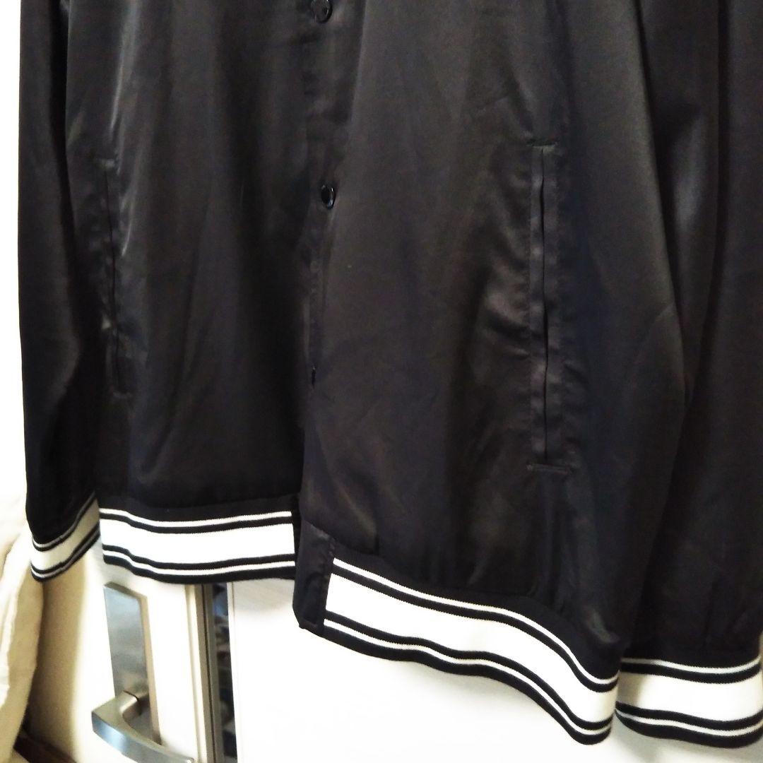 HUF × FELIX L SATIN JACKET スタジャン　ハフ 黒　L