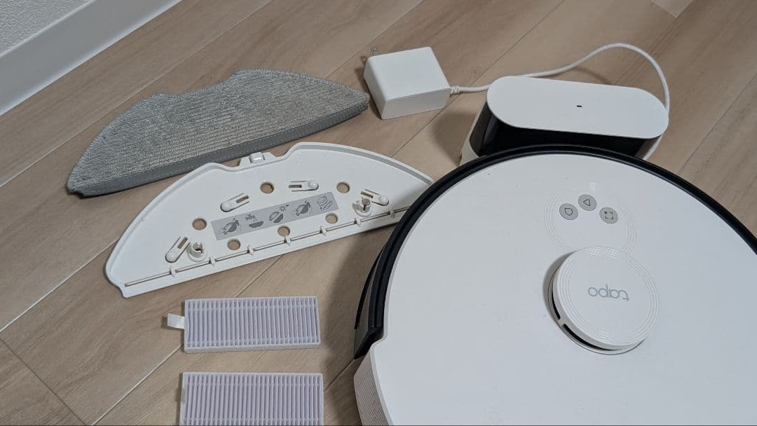 TP-Link Tapo RV30 ロボット掃除機 水拭き 白★新品交換ブラシ