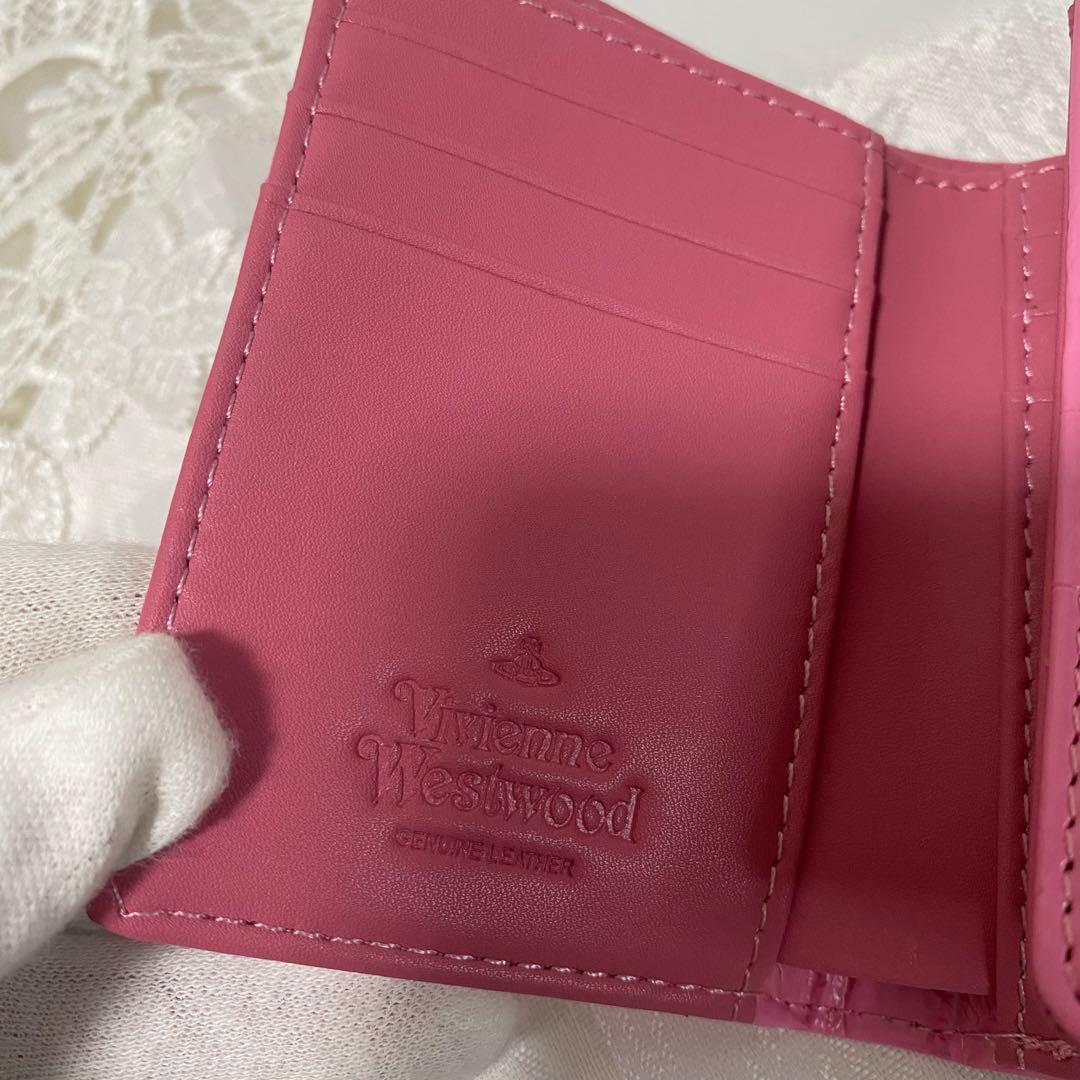 ヴィヴィアンウエストウッド ピンク三つ折財布