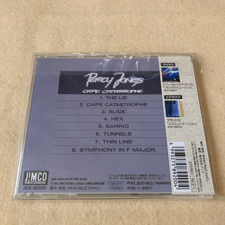 パーシー・ジョーンズ  ケイプ・カタストロフィ　帯付　国内盤