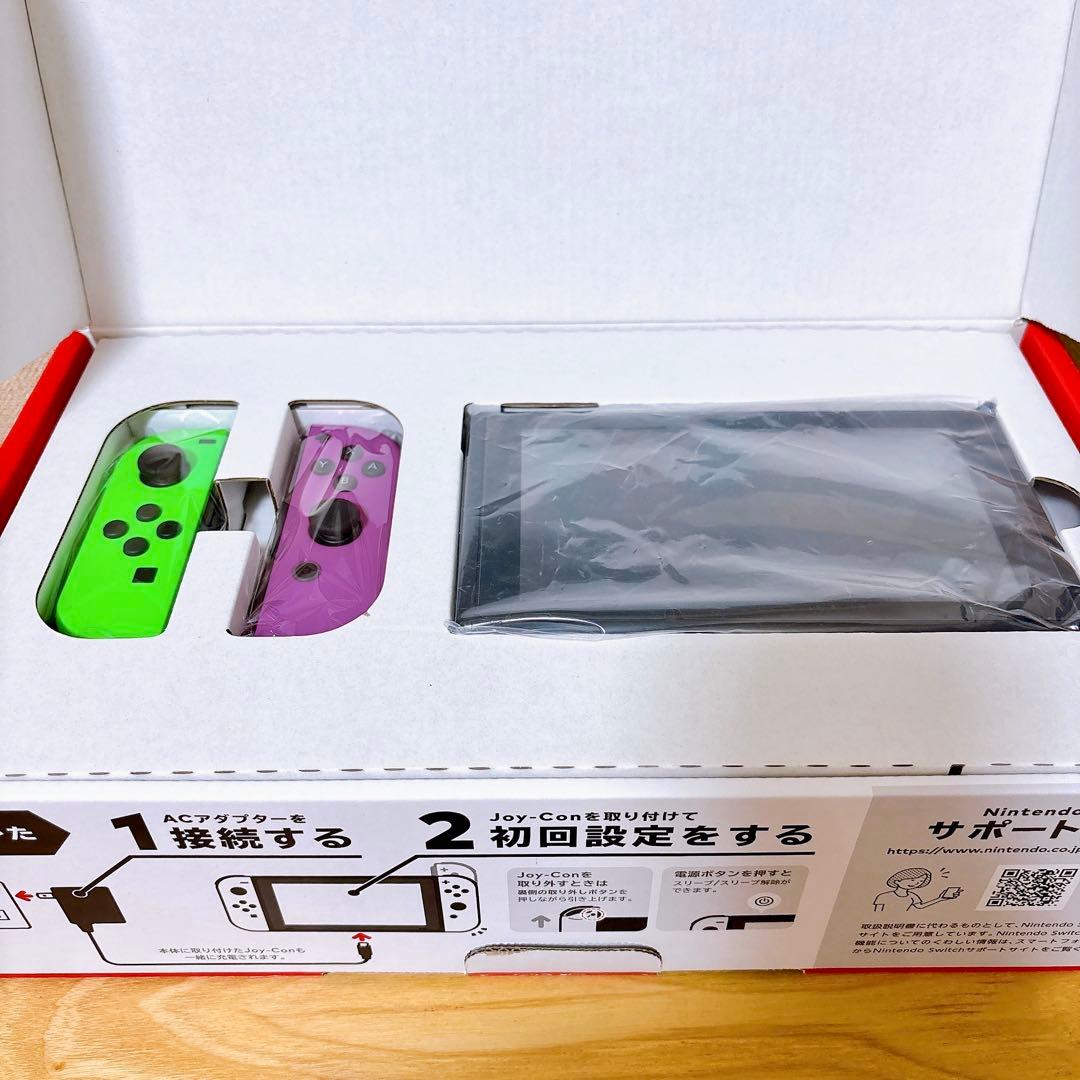 【未使用に近い】バッテリー強化版 Switch ネオングリーン ネオンパープル