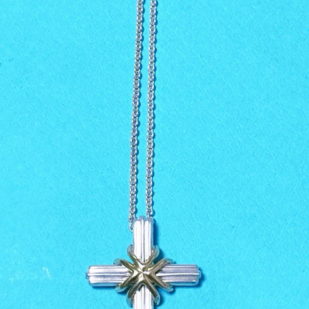 【美品】Tiffany ティファニー クロス 十字架 ネックレス 925/750