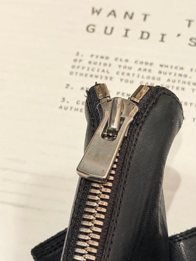 新品　Guidi バッグジップブーツ 788Z 38.5 ブラック