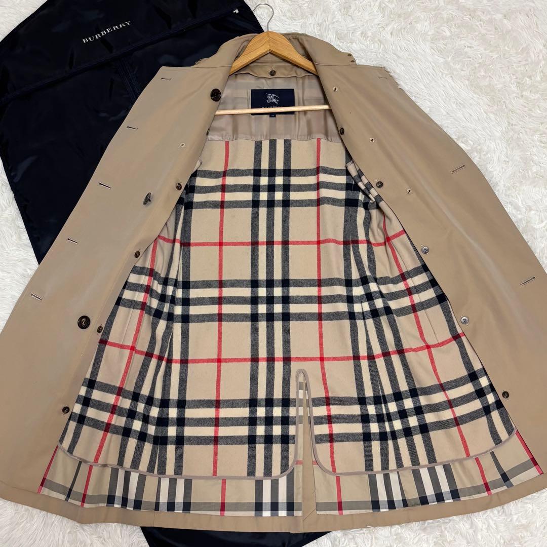 美品 バーバリー トレンチコート ライナー メガチェック ハニーベージュS 袋付