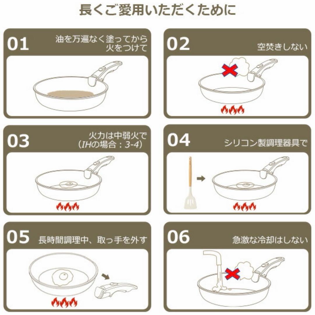 新品⭐️カローテ ホワイト 調理器具 フライパンセット PFOA・PFOSフリー