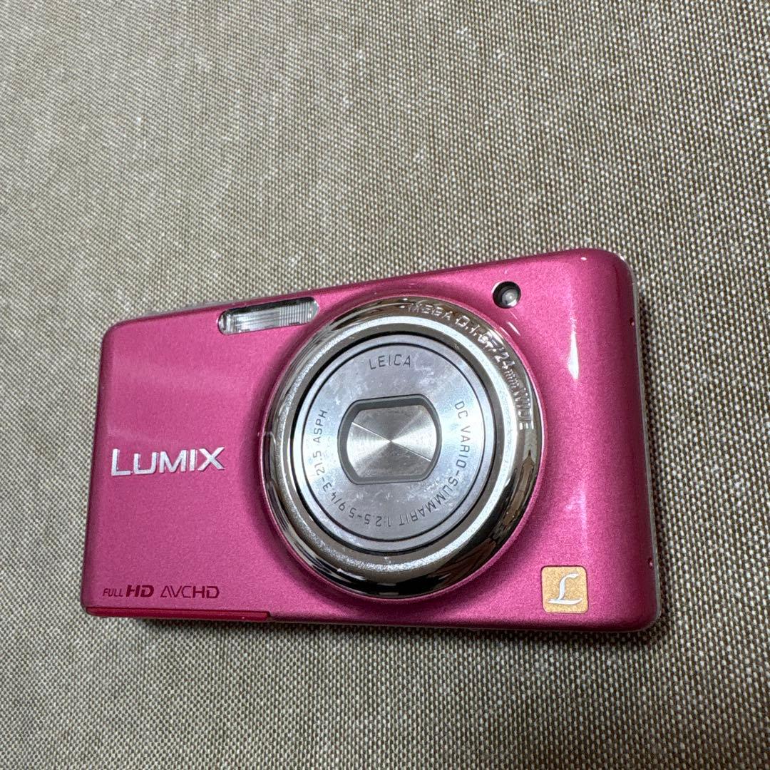 【美品】Panasonic LUMIX FX77 ピンク　取説、CD、充電器等付