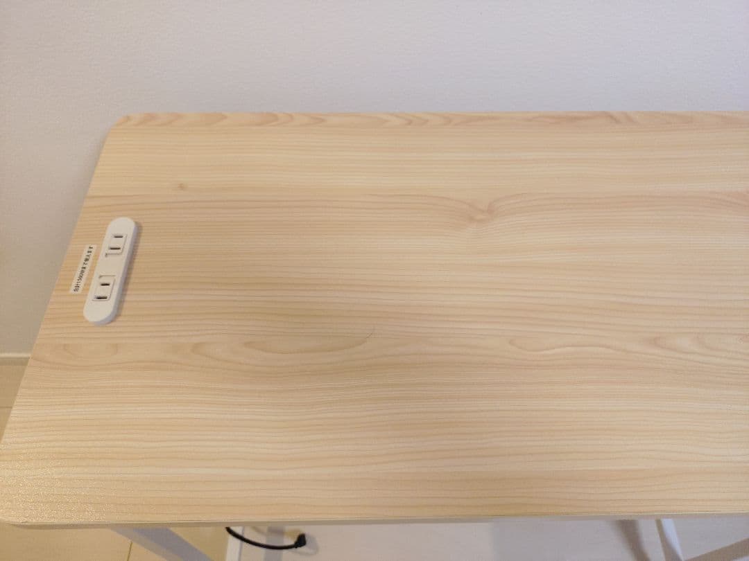 木製折りたたみテーブル （2口コンセント付き）