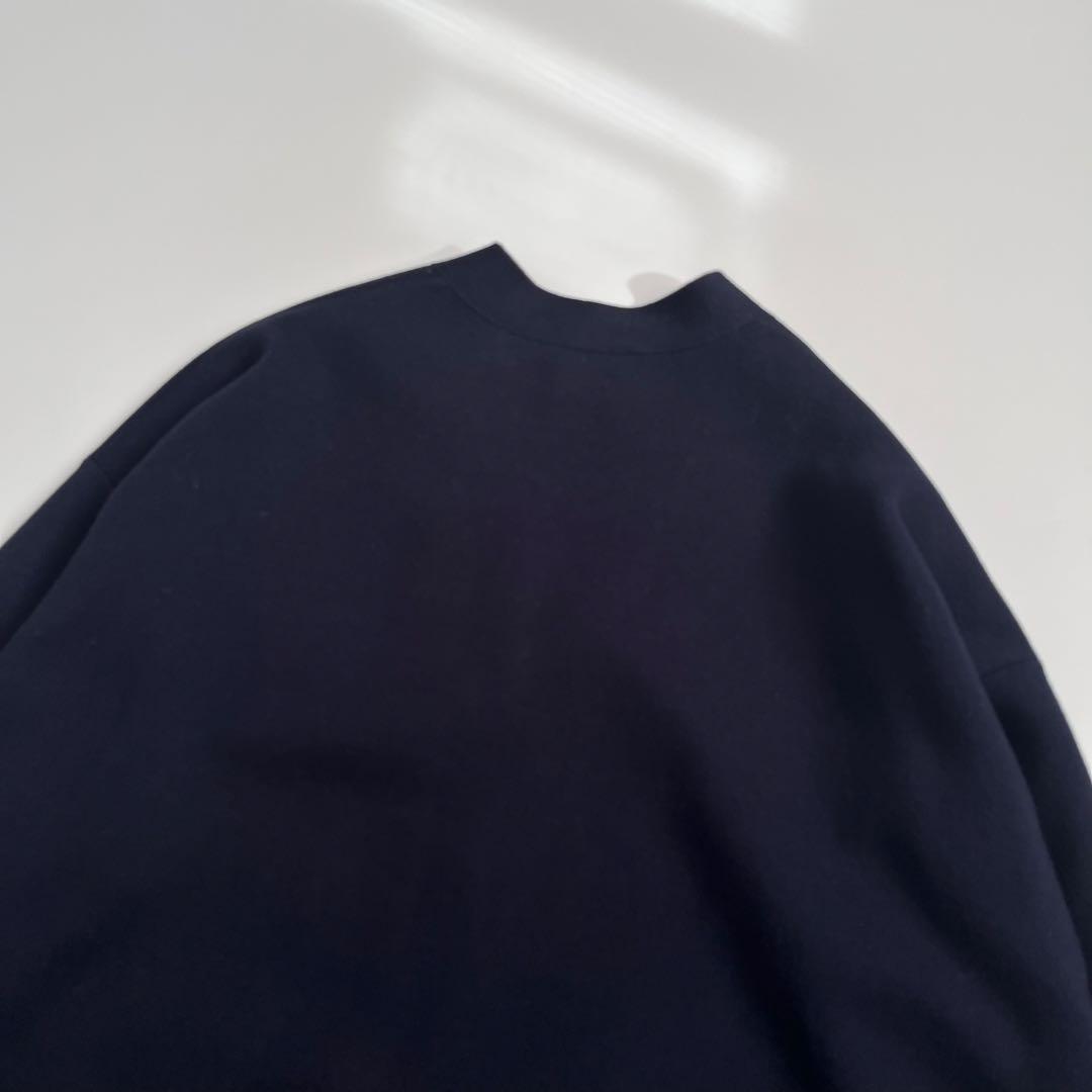 美品✨24AW スピックアンドスパン ダブルジャガード カーディガン ネイビー