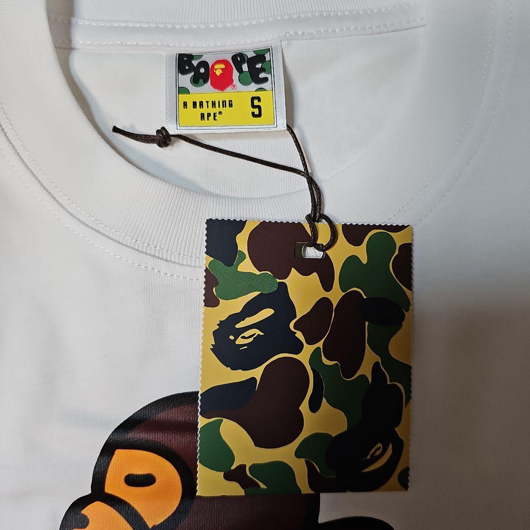 BAPE Tシャツ 綿100% ユニセックス カモ柄 S アベイシングエイプ