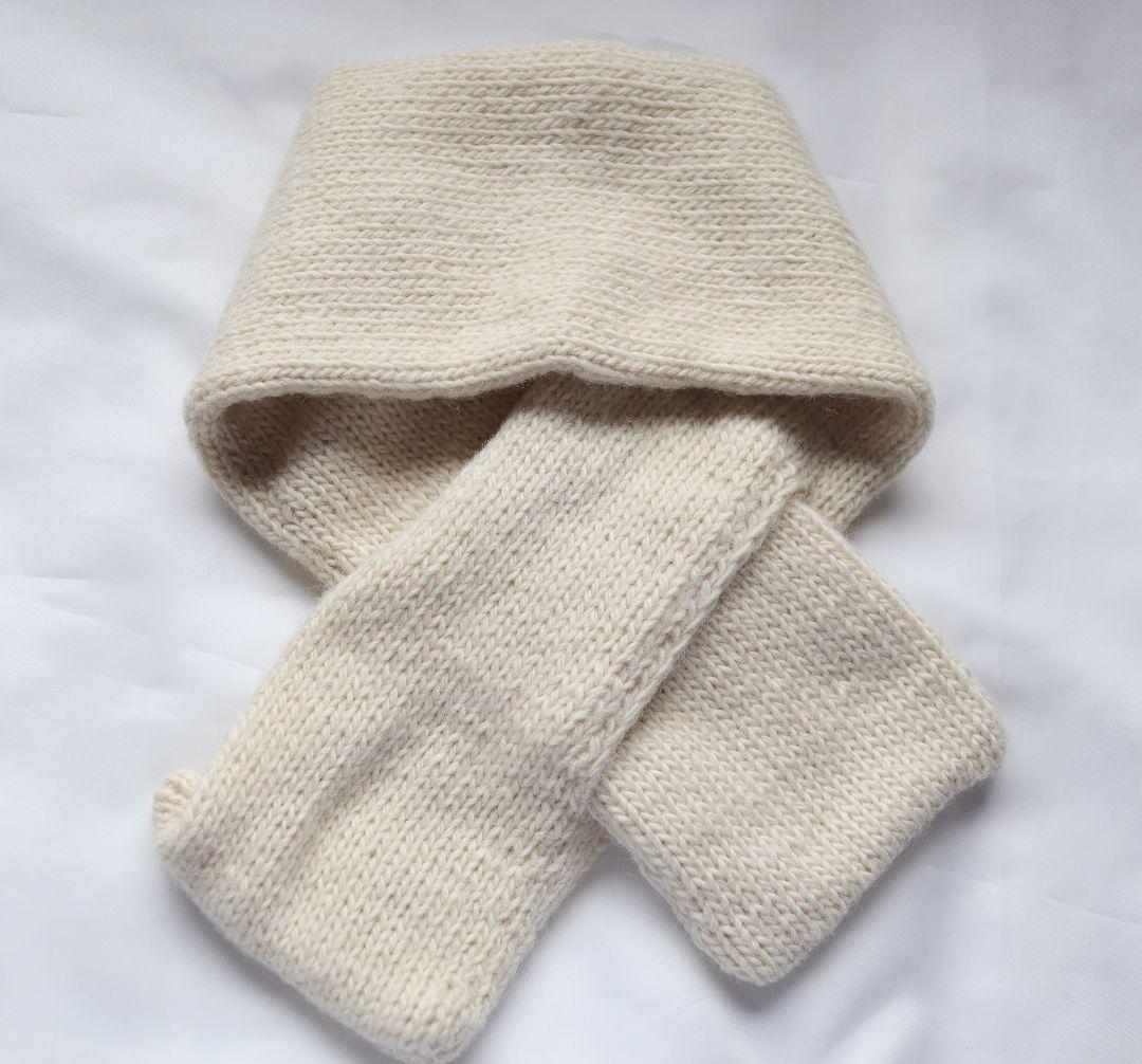 【新品】ウール ネパールハンドニット 刺繍マフラー/CHILD WOMAN