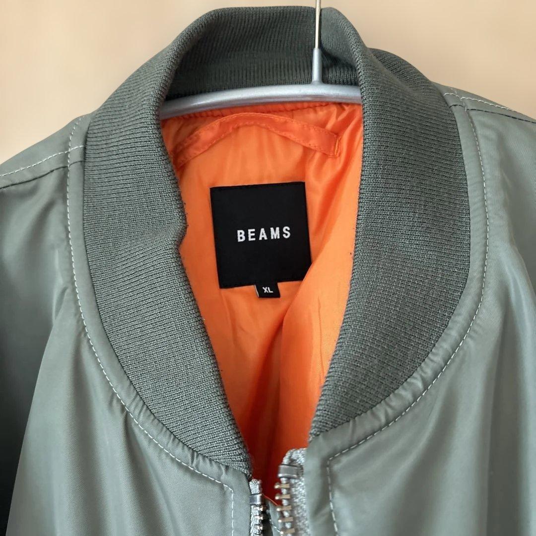 BEAMS MA-1 XLサイズ リラックスフィット オリーブグリーン