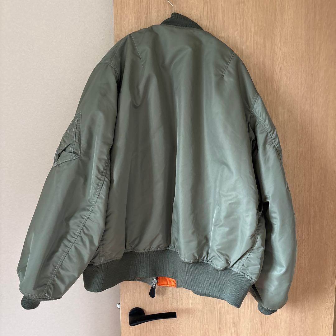 BEAMS MA-1 XLサイズ リラックスフィット オリーブグリーン