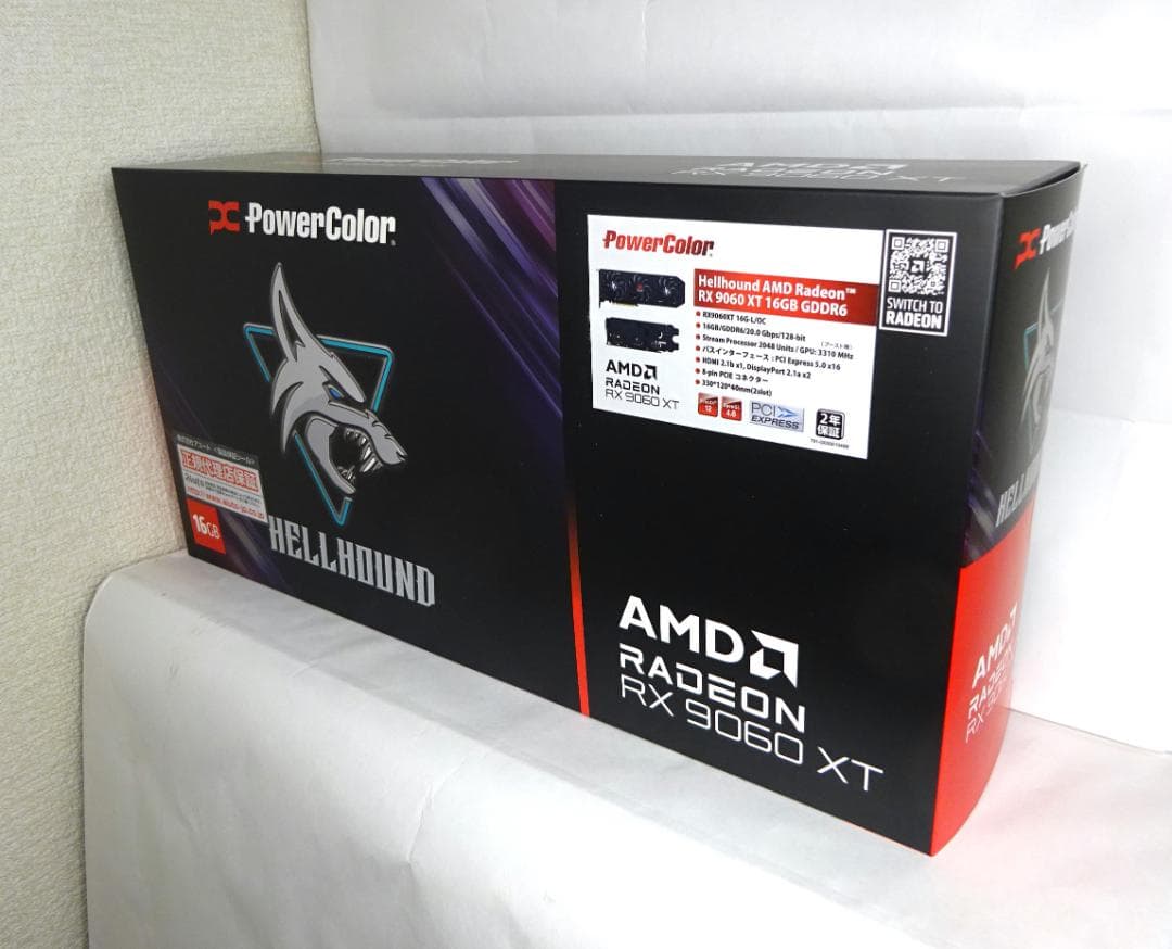 新品16G Radeon RX 9060 XT OC ゲーミング 正規品 銅製P