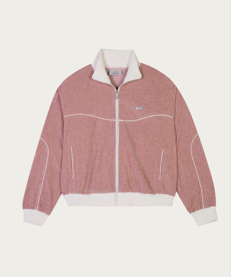 ジャケット・アウター trend vision Velour Track Jacket Pink
