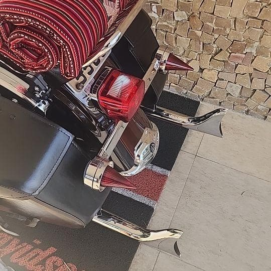 赤 ハーレー ツーリング ウィンカー レンズ ロケット 2個 FLSTC