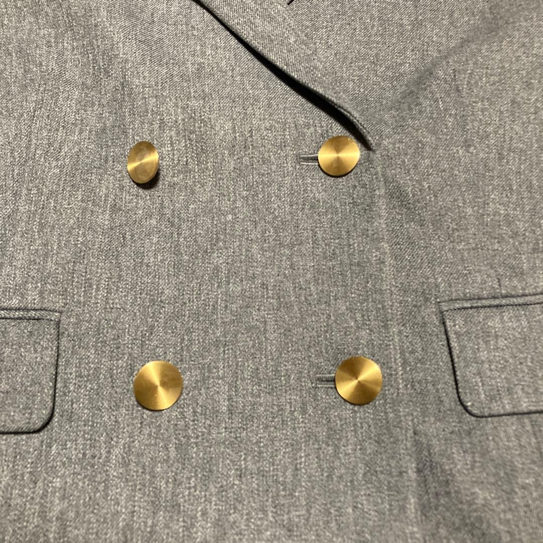 美品　ナチュラルビューティベーシック　ダブルブレスト　ジャケット　金ボタン