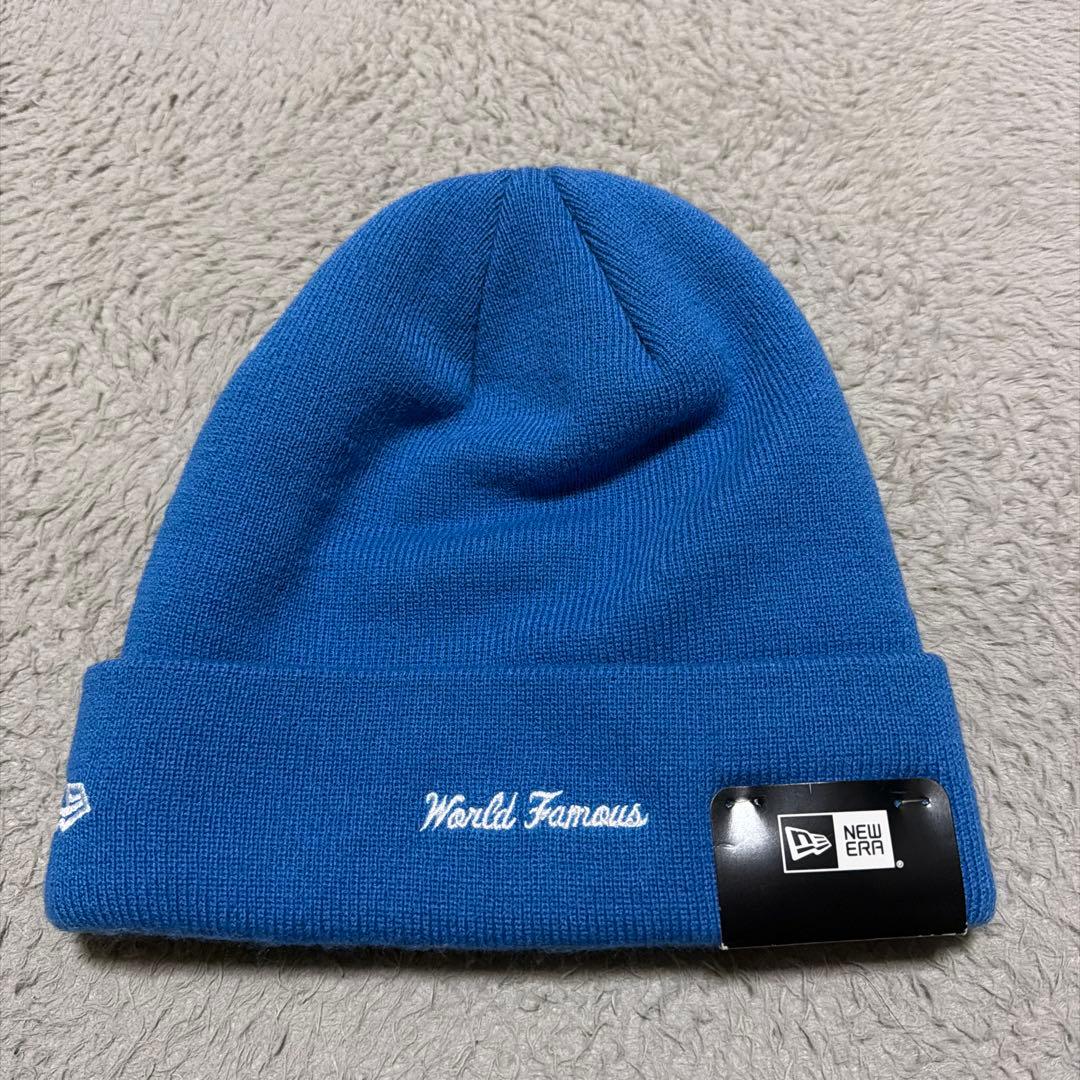 22aw Supreme Box Logo Beanie ビーニー　青