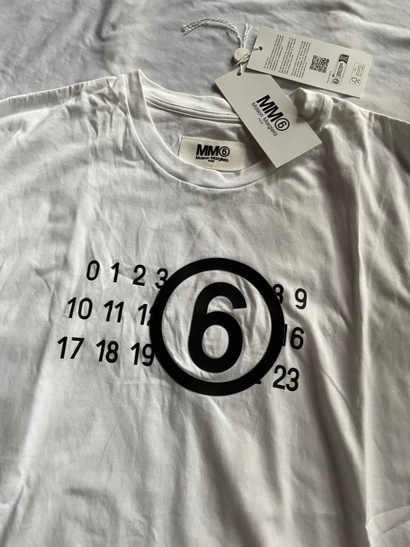MM6 キッズ Tシャツ 白 ロゴ マルジェラ 14 大人SM相当