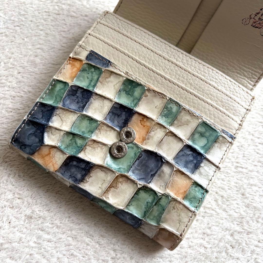 極美品✨ATAO ロトロ パールパレット 二つ折り財布 希少カラー 箱付 美品