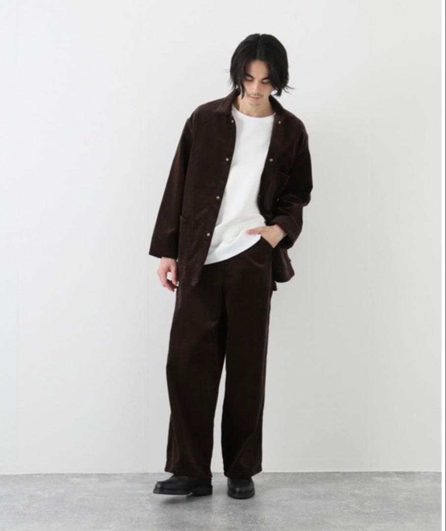 エディフィス　LA BOUCLE USカバーオール ブラウンコール