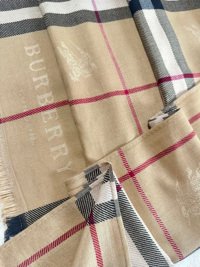BURBERRY ベージュ チェック柄 ストール180cm×80cm