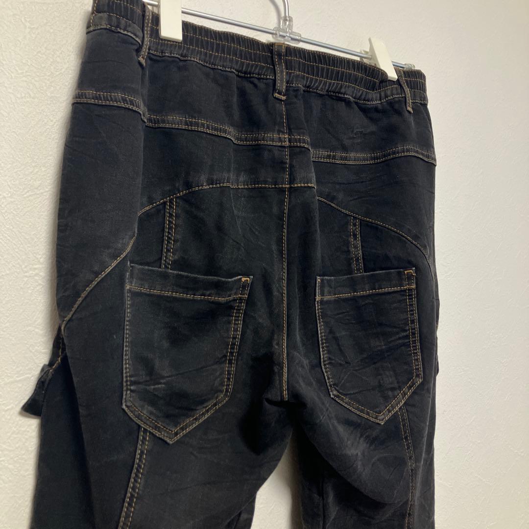 新品未使用 センソユニコ キューブキューブ カーゴデニムパンツ 黒 38 デニム