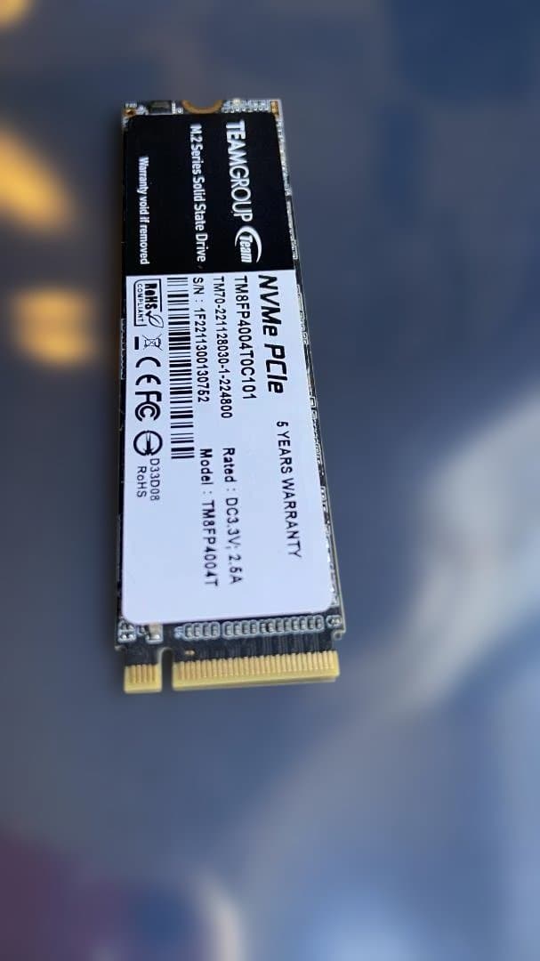 爆速・大容量 Teamgroup 4TB NVMe SSD 2枚 (計8TB)