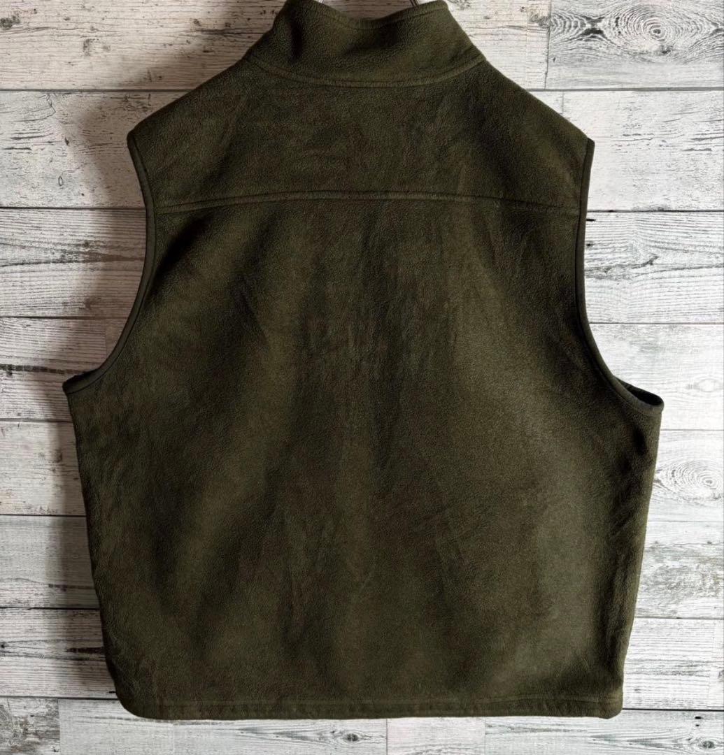 L.L.Bean　エルエルビーン　フリースベスト　フルジップ　カーキ　メンズL